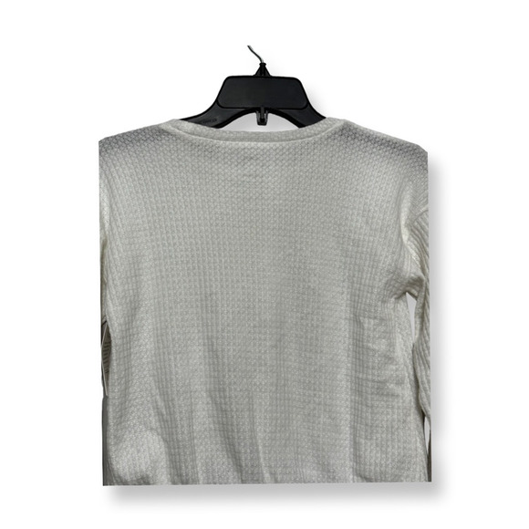 Treasure & Bond Blouse Long Sleeve Adjustable Drawstring Crew Neck White M NWT - Picture 5 of 9